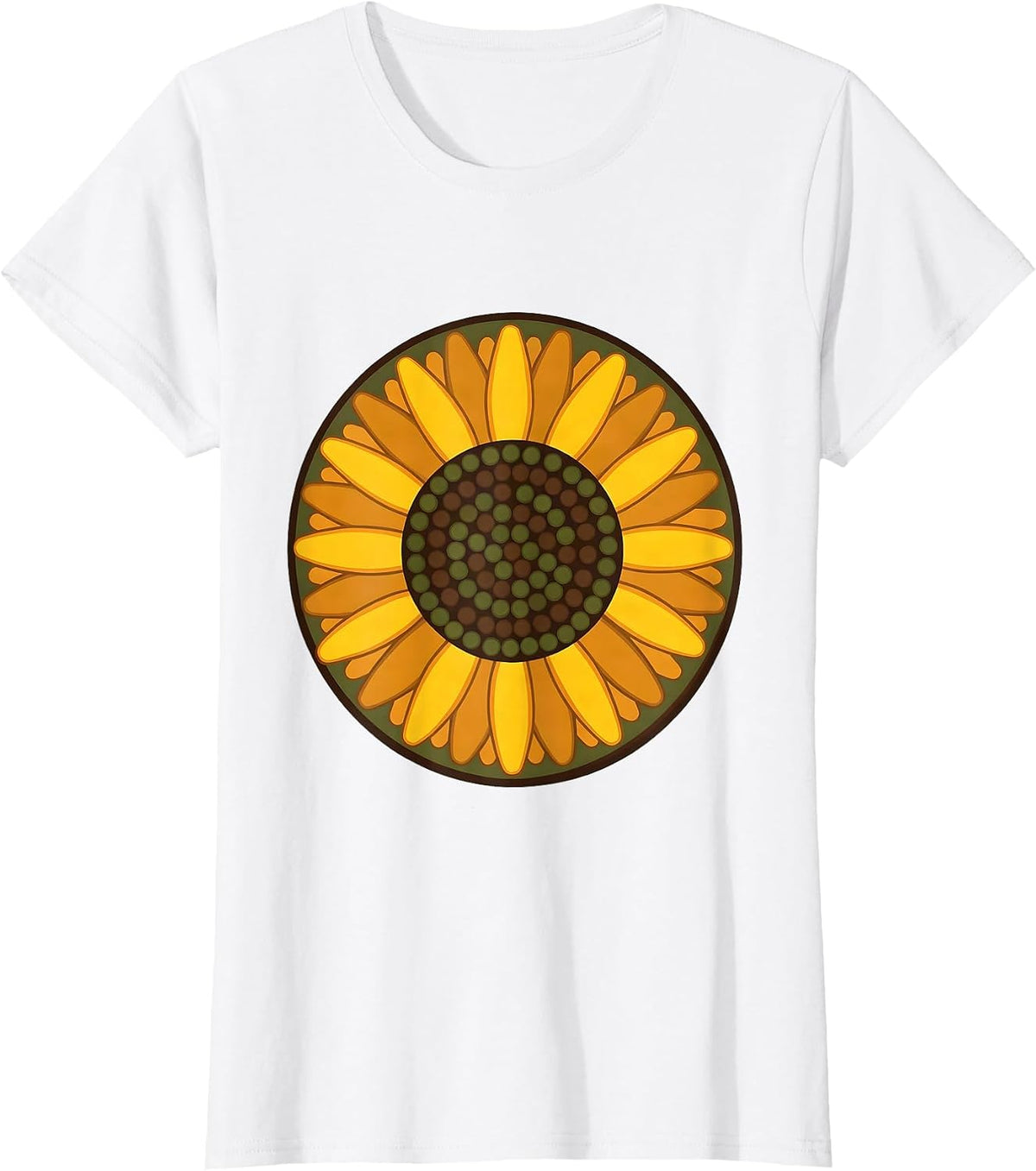 Women's 4th Grade Teacher Sunflower Crayon Art T-Shirt - White