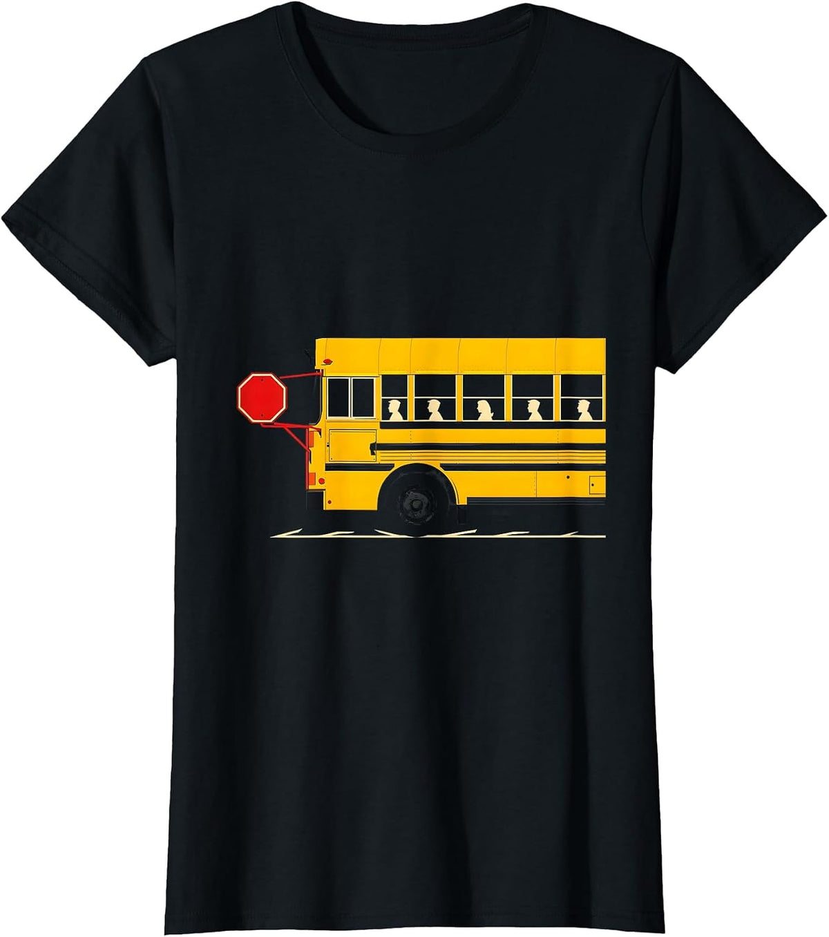 Geometric School Bus Driver Appreciation Gift T-Shirt - Black