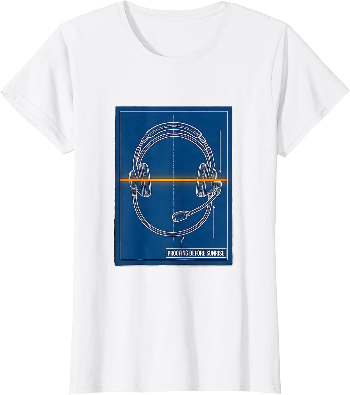 Proofing Before Sunrise Technical Blueprint 911 Dispatcher T-Shirt - White