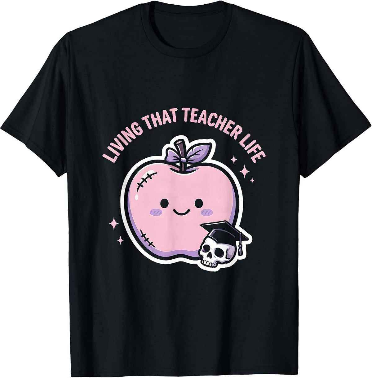 Men's Living That 4th Grade Teacher Life Design T-Shirt - Black