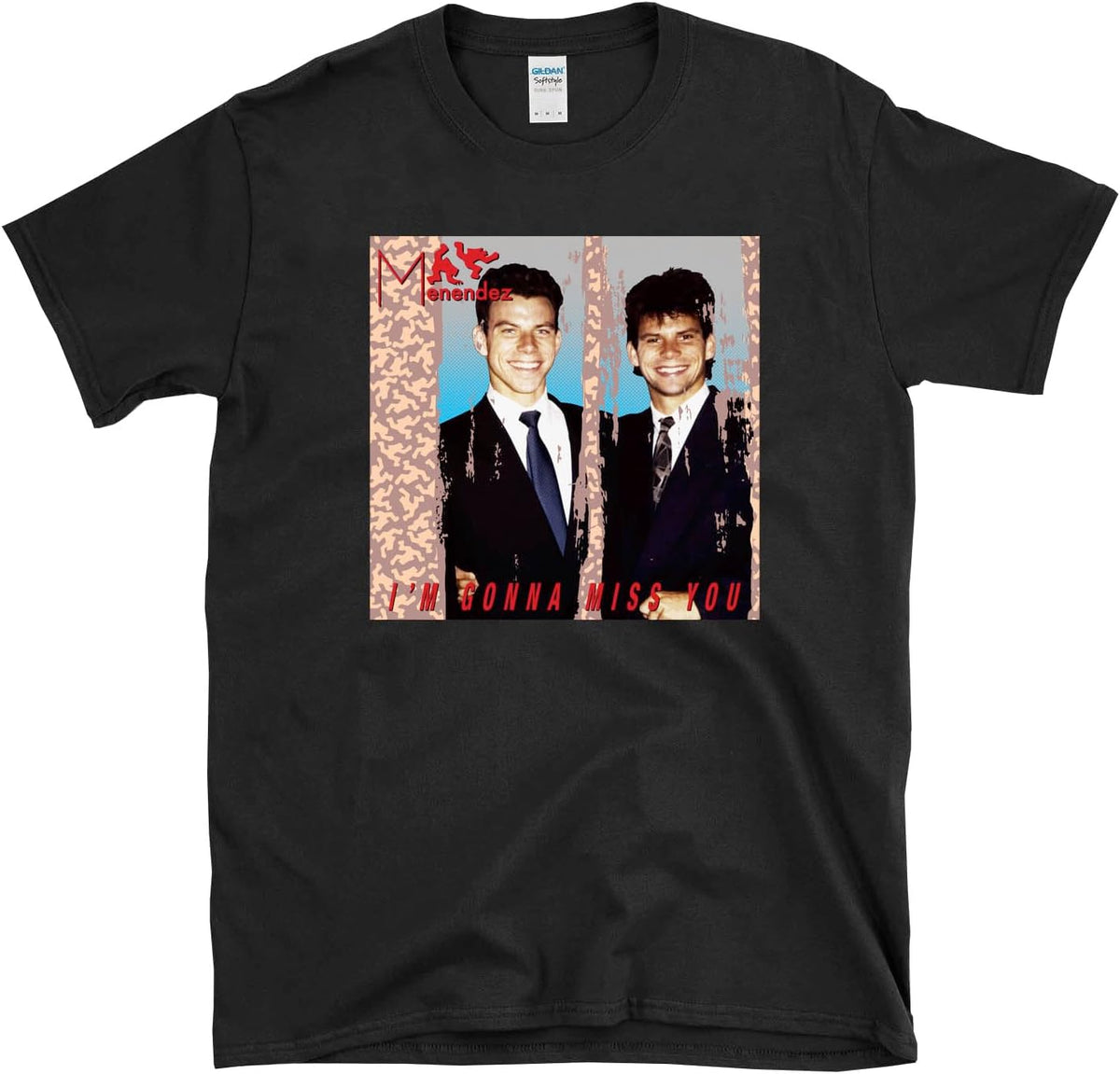 Menendez I'm Gonna Miss You - True Crime Brothers 80s Album Parody T-Shirt - Black