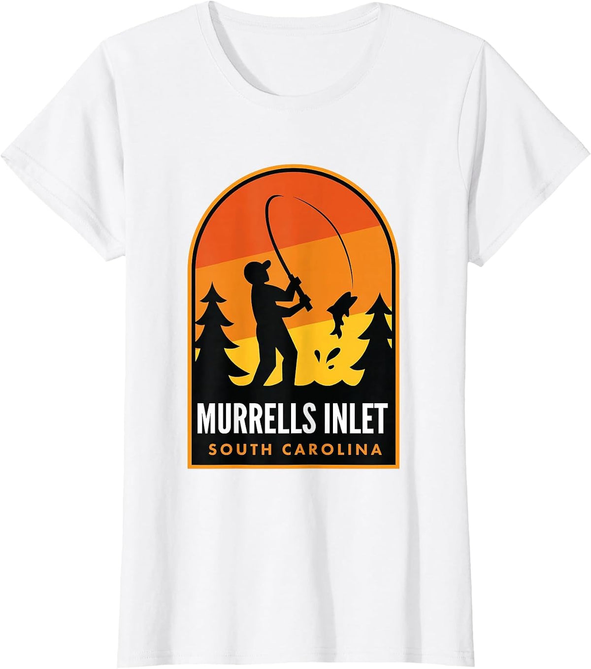 Murrells Inlet South Carolina Fishing T-Shirt - White