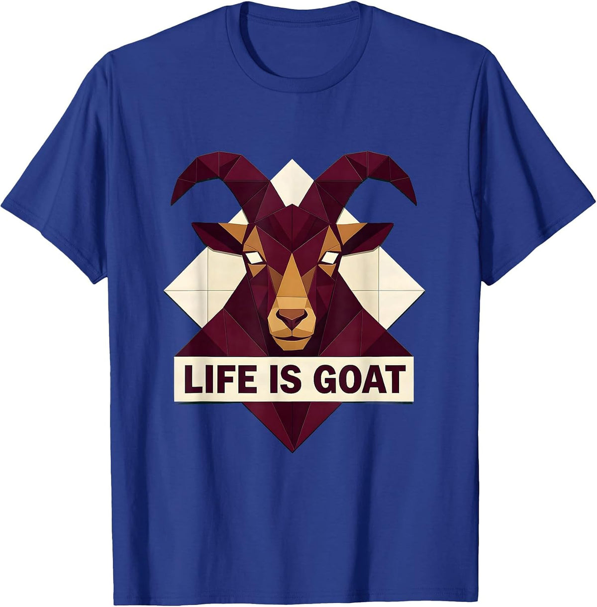 Life Is Goat Funny Animal Lover Design T-Shirt - Royal Blue