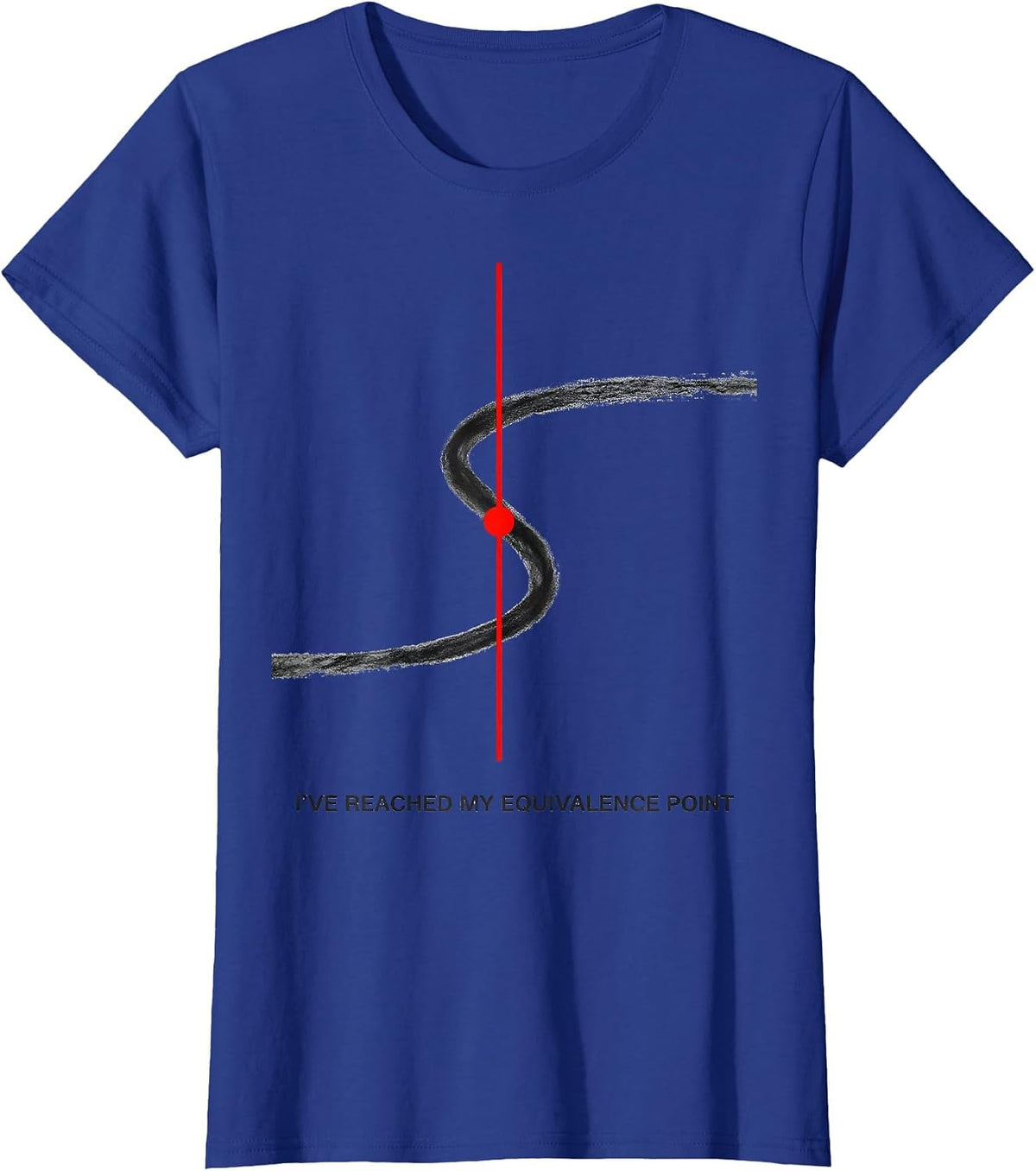 Women's I've Reached My Equivalence Point Funny Chemistry Science T-Shirt - Royal Blue