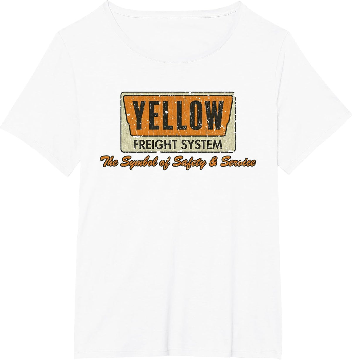 Vintage Yellow Freight Symbol of Safety 1968 - Truck Driver T-Shirt - White