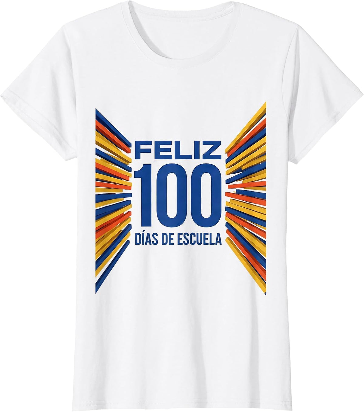 Feliz 100 días de escuela Spanish Teacher 100th Day T-Shirt - White