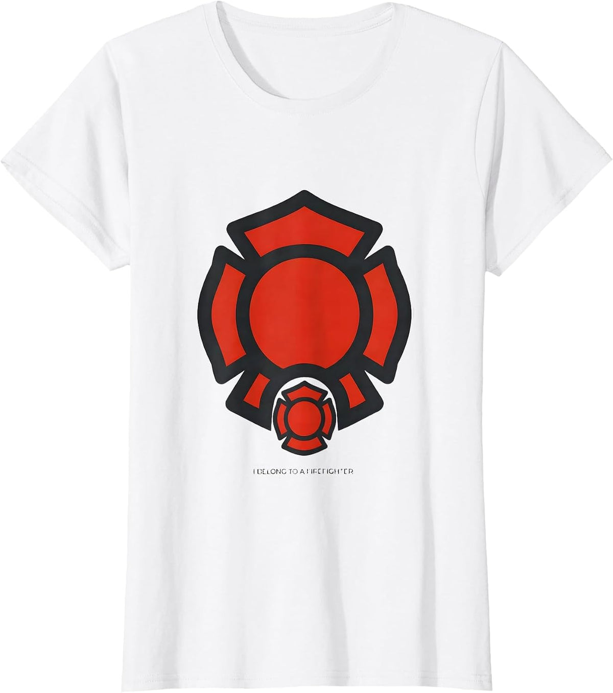 I Belong To A Firefighter Fire Truck Kids Toddler Birthday T-Shirt - White