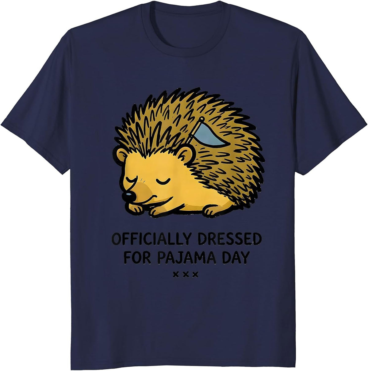 Officially Dressed For Pajama Day Funny Pajama Shirt Teen T-Shirt - Navy Blue