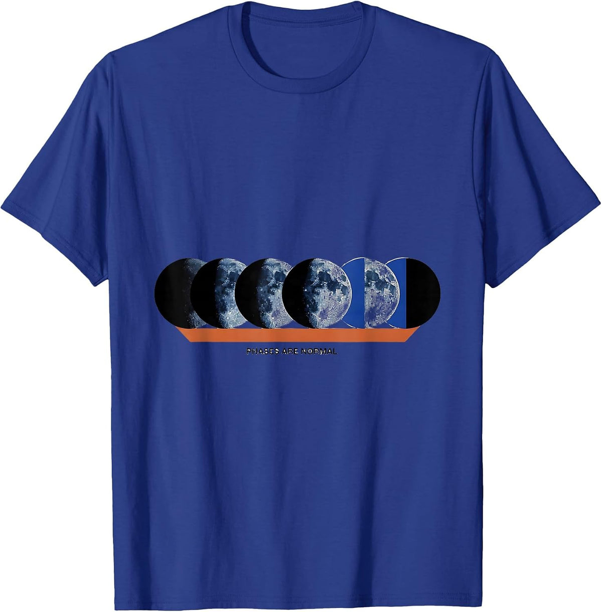 Men's Phases Are Normal Geometric Moon Phase Astronomy Astrology T-Shirt - Royal Blue