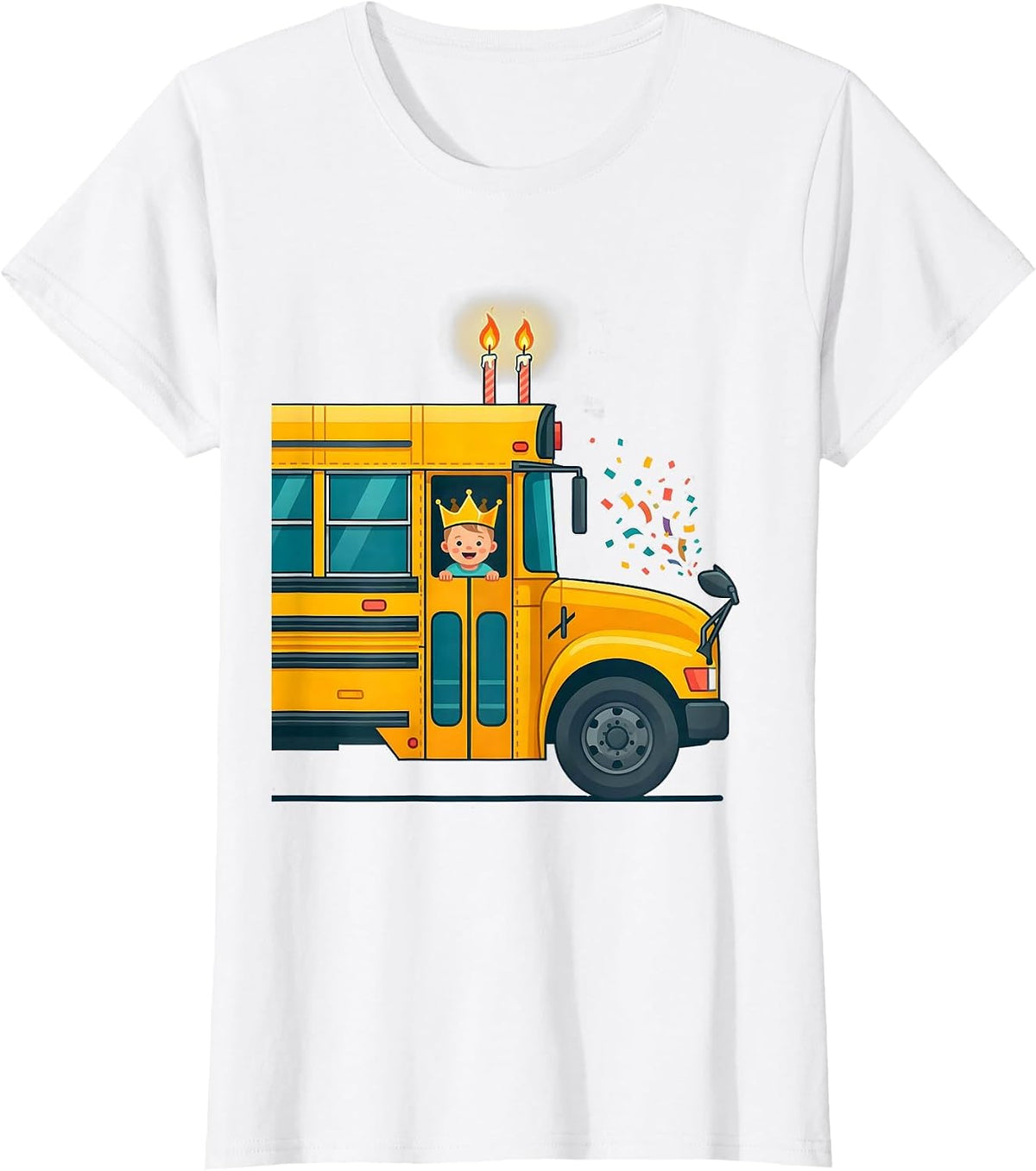 Women's School Bus Toddler Birthday Party Bus Driver Humor T-Shirt - White