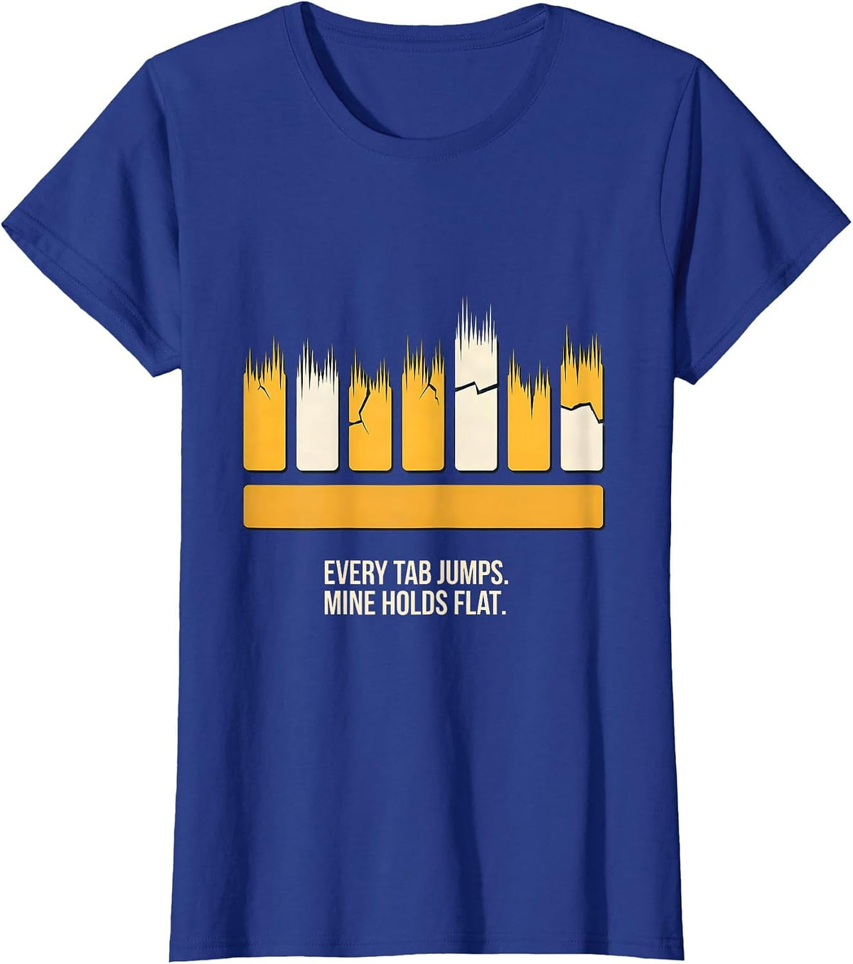 Women's Every Tab Jumps Mine Holds Flat 911 Dispatcher Thin Line T-Shirt - Royal Blue
