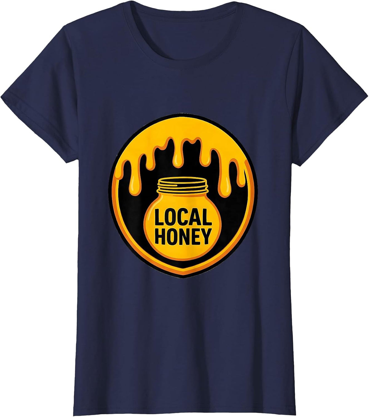 Women's Local Honey Costume Honey Jar Halloween Honeypot Funny DIY T-Shirt - Navy Blue