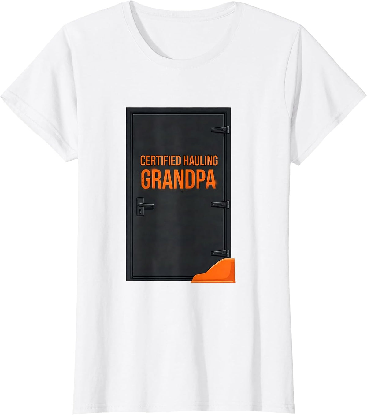 Certified Hauling Grandpa Funny Trucker Gift Truck Driver T-Shirt - White