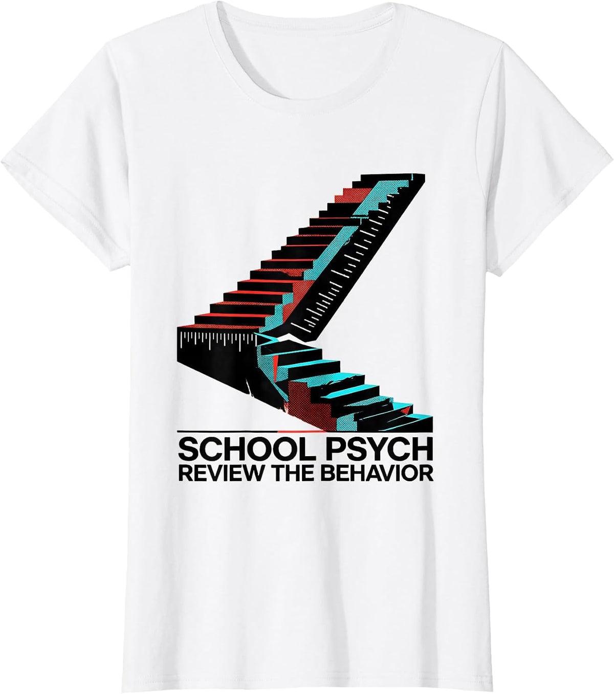 School Psych, Review The Behavior Funny School Counselor T-Shirt - White
