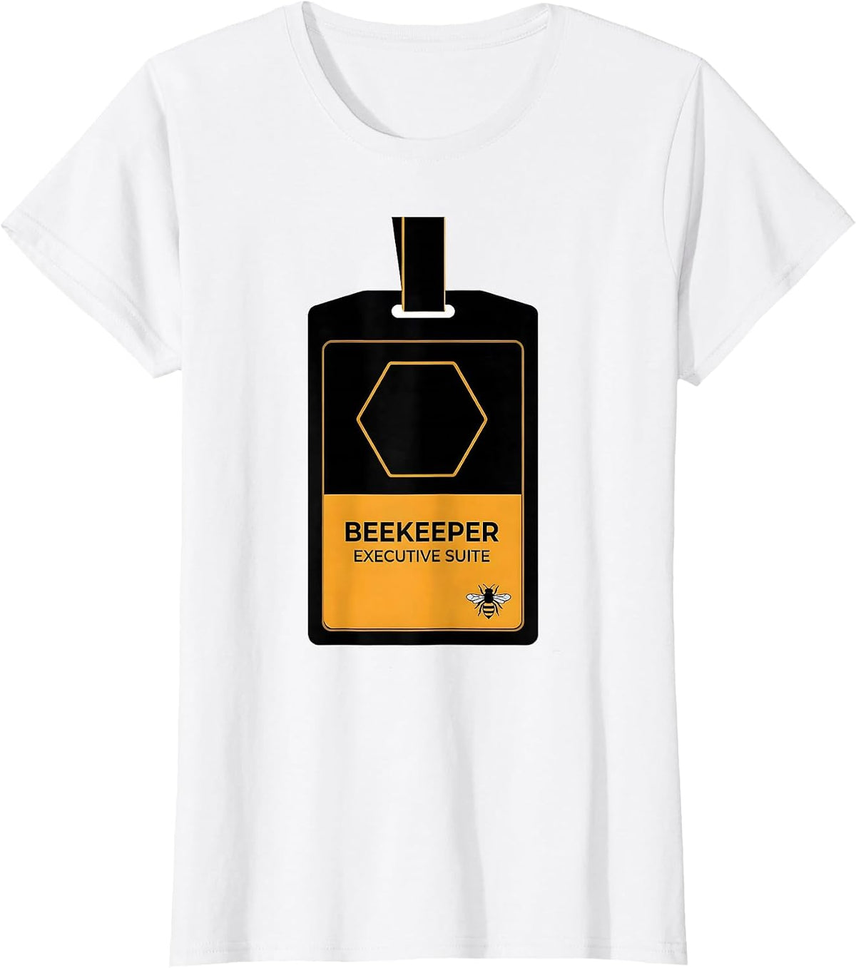 Women's Beekeeper Executive Suite Minimalist Beekeeper Humor T-Shirt - White