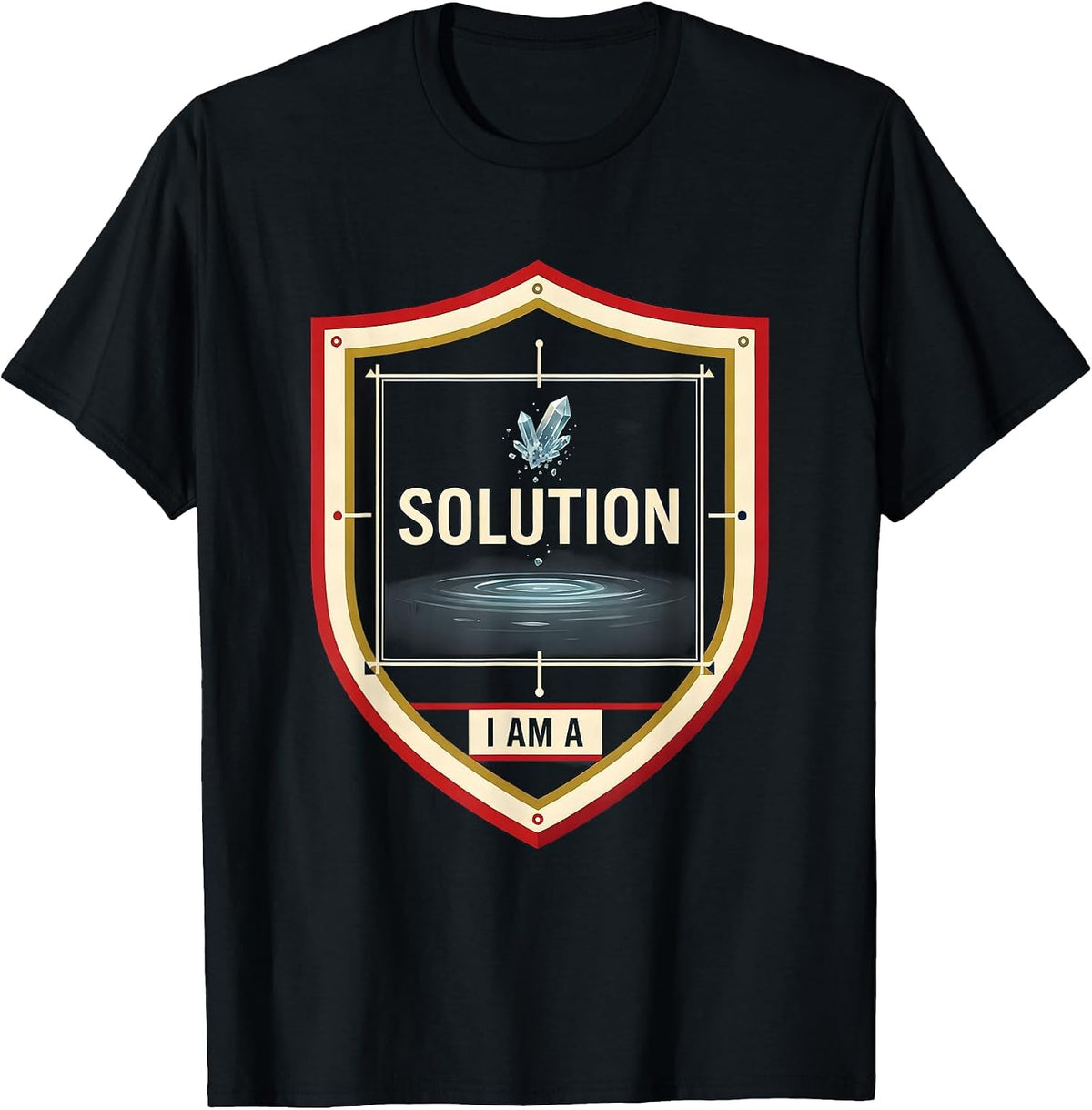 Men's I Am A Solution Funny Chemistry Science Humor T-Shirt - Black