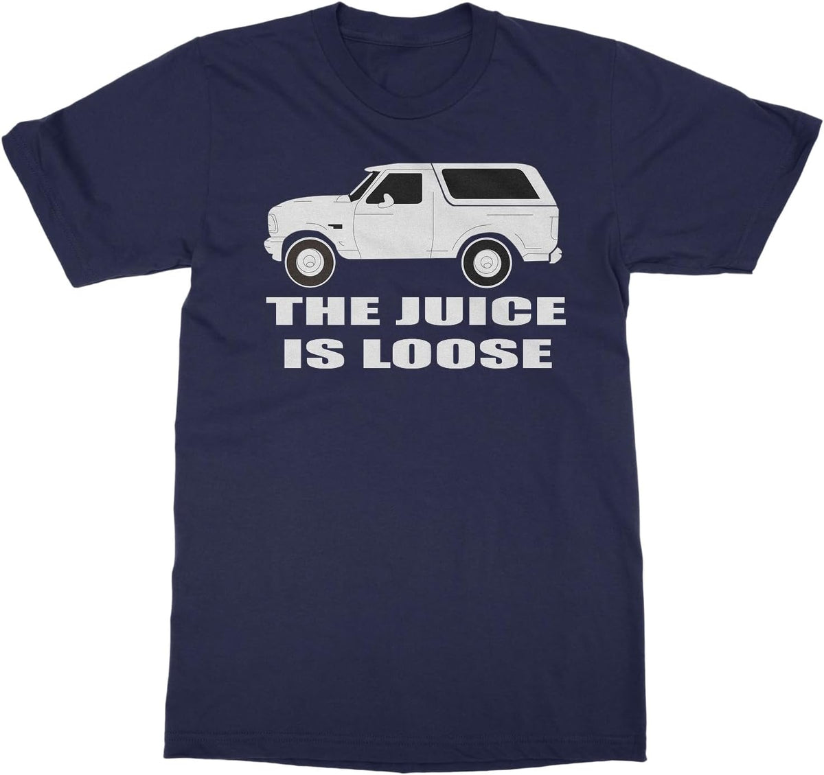 OJ Simpson's Car Chase - Juice is Loose Retro Unisex T-Shirt - Navy