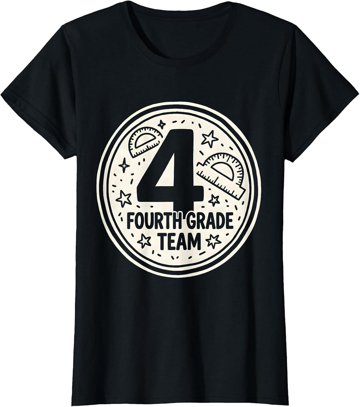 Fourth Grade Team Teacher Humor School Pride T-Shirt - Black
