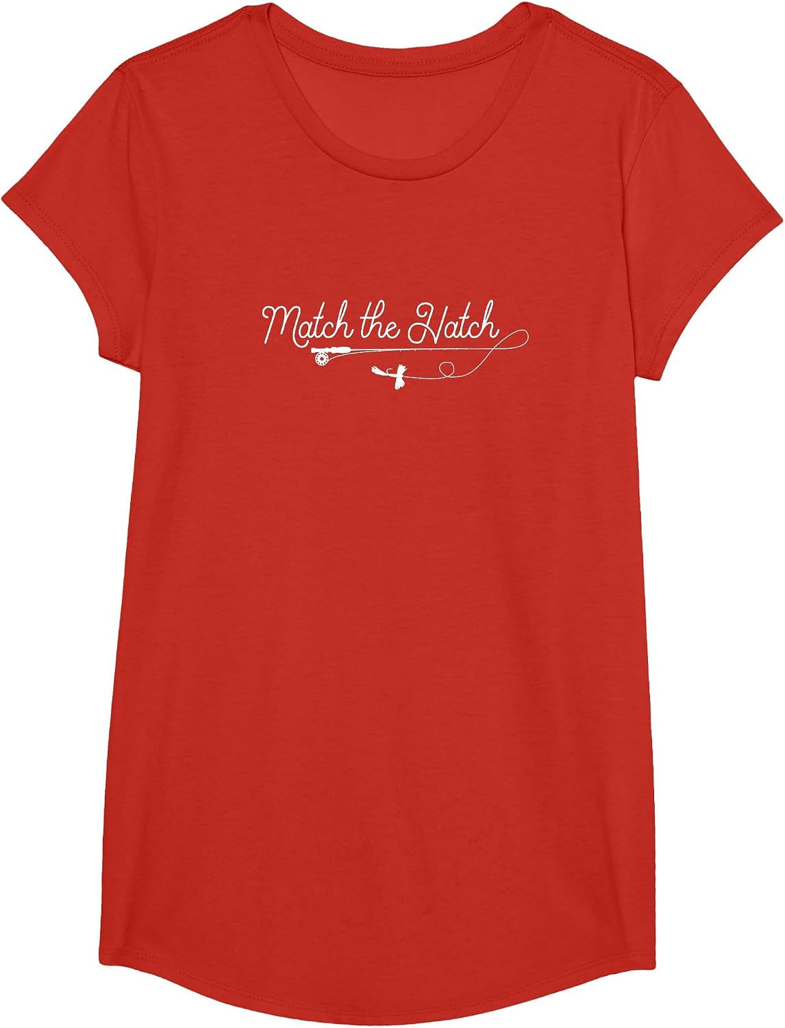 Match the Hatch Fly Fishing T-Shirt - Girls Red