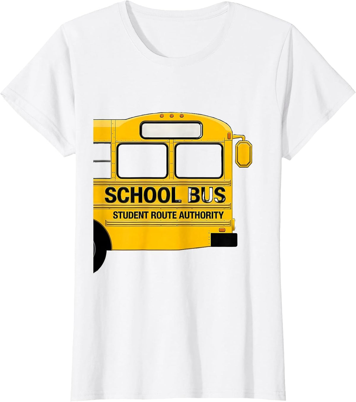 School Bus Student Route Authority Funny School Bus Driver T-Shirt - White