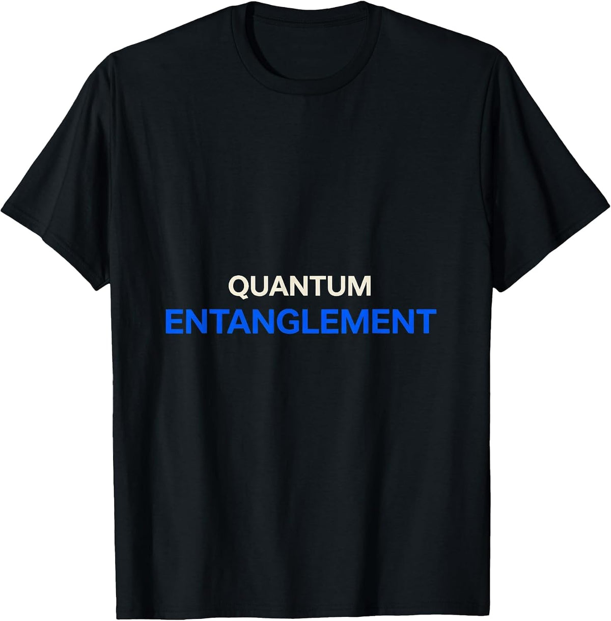 Men's Quantum Entanglement Minimalist Science Enthusiast Nerdy T-Shirt - Black