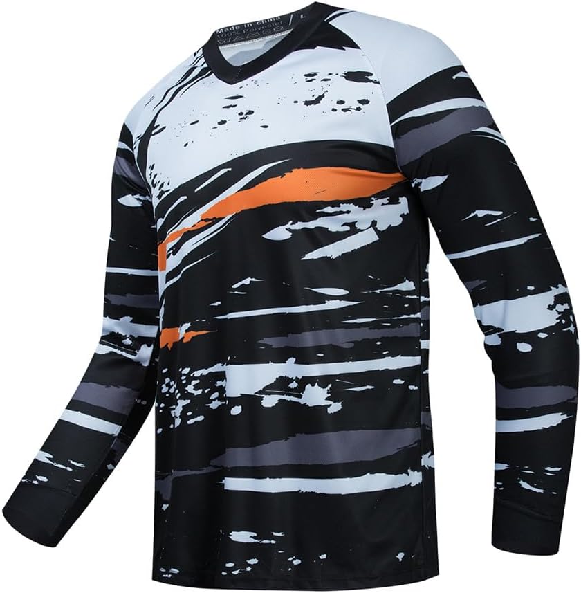Hotlion Cycling Jersey Men Long Sleeve MTB Motocross Shirt Off-Road Racewear - Dcd9560