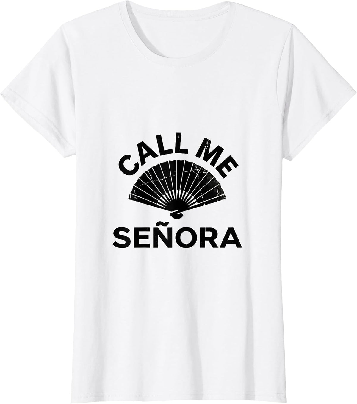 Call Me Senora Spanish Teacher Design T-Shirt - White