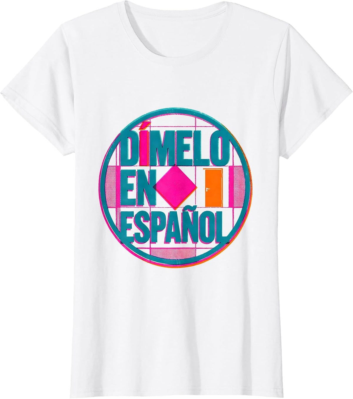 Dímelo en español Risograph Maestra Back To School Spanish T-Shirt - White