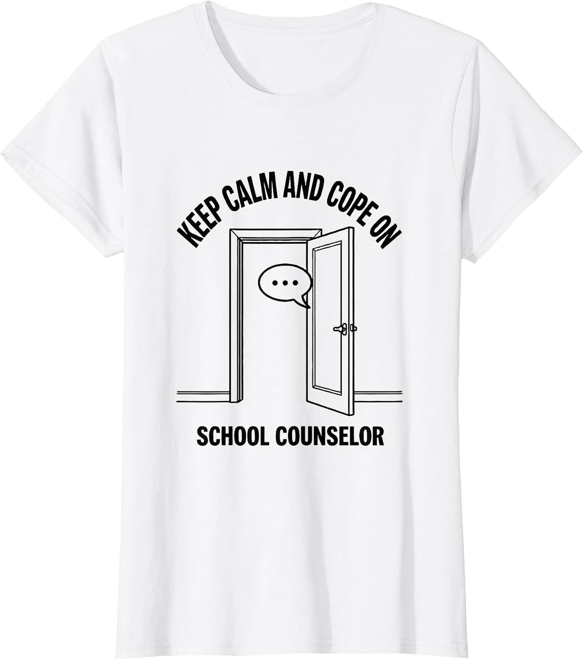 Keep Calm And Cope On School Counselor T-Shirt - White