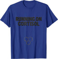 Running On Cortisol Funny Chemistry Molecule Science Humor T-Shirt - Royal Blue