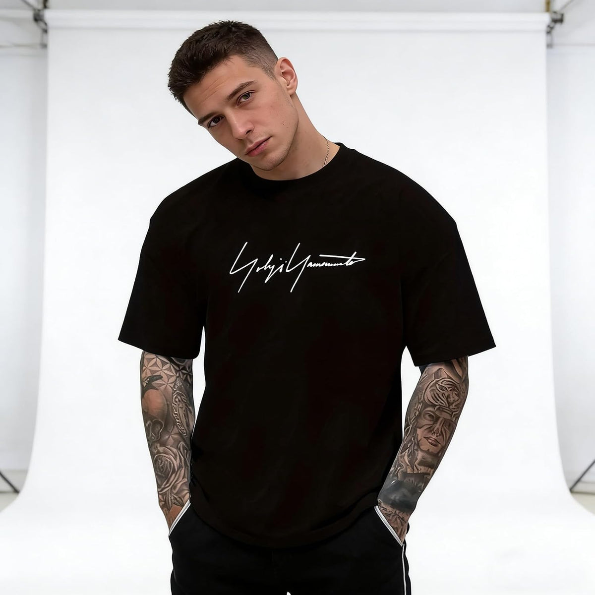 Men's Casual Summer T-Shirt Soft Breathable Round-Neck Short Sleeve Digital Print T-Shirt for Men Birthday - size chart