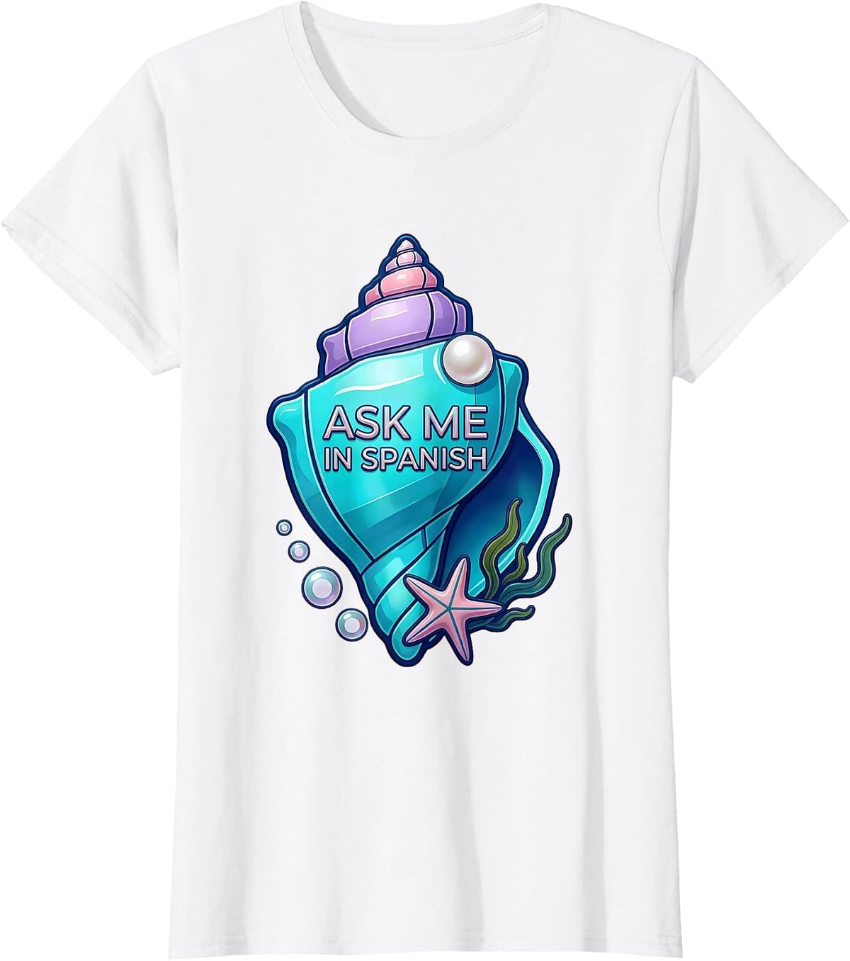 Ask Me In Spanish Language Teacher Design T-Shirt - White