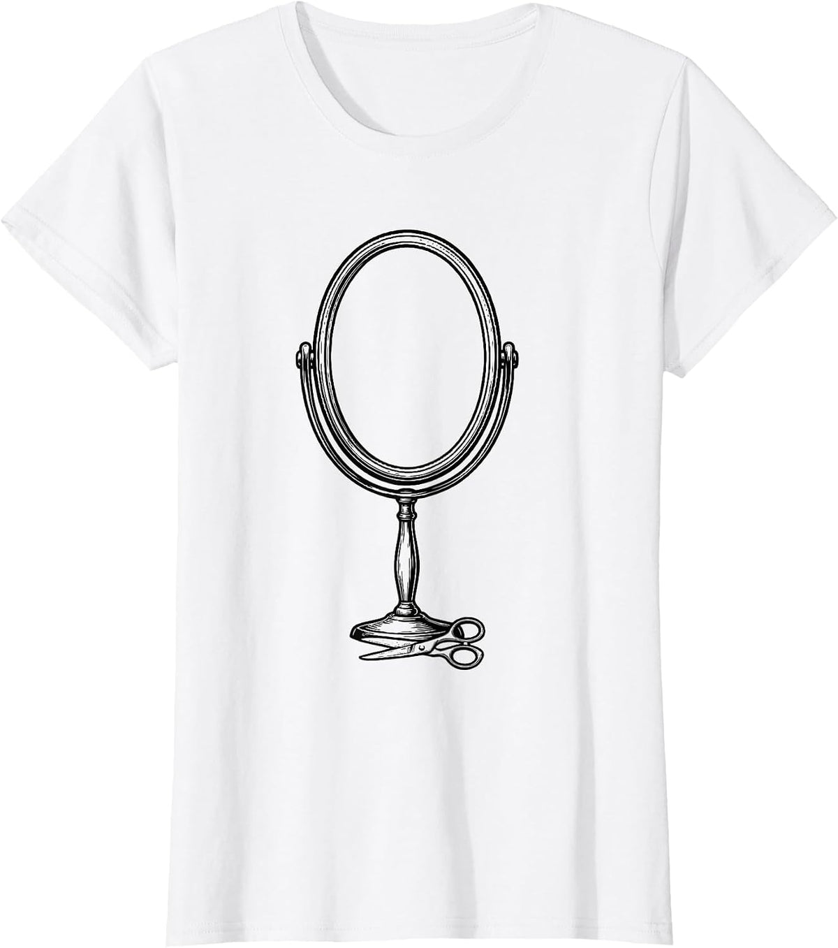 Hand Mirror Barber Humor Vintage Trade Pride Gift T-Shirt - White