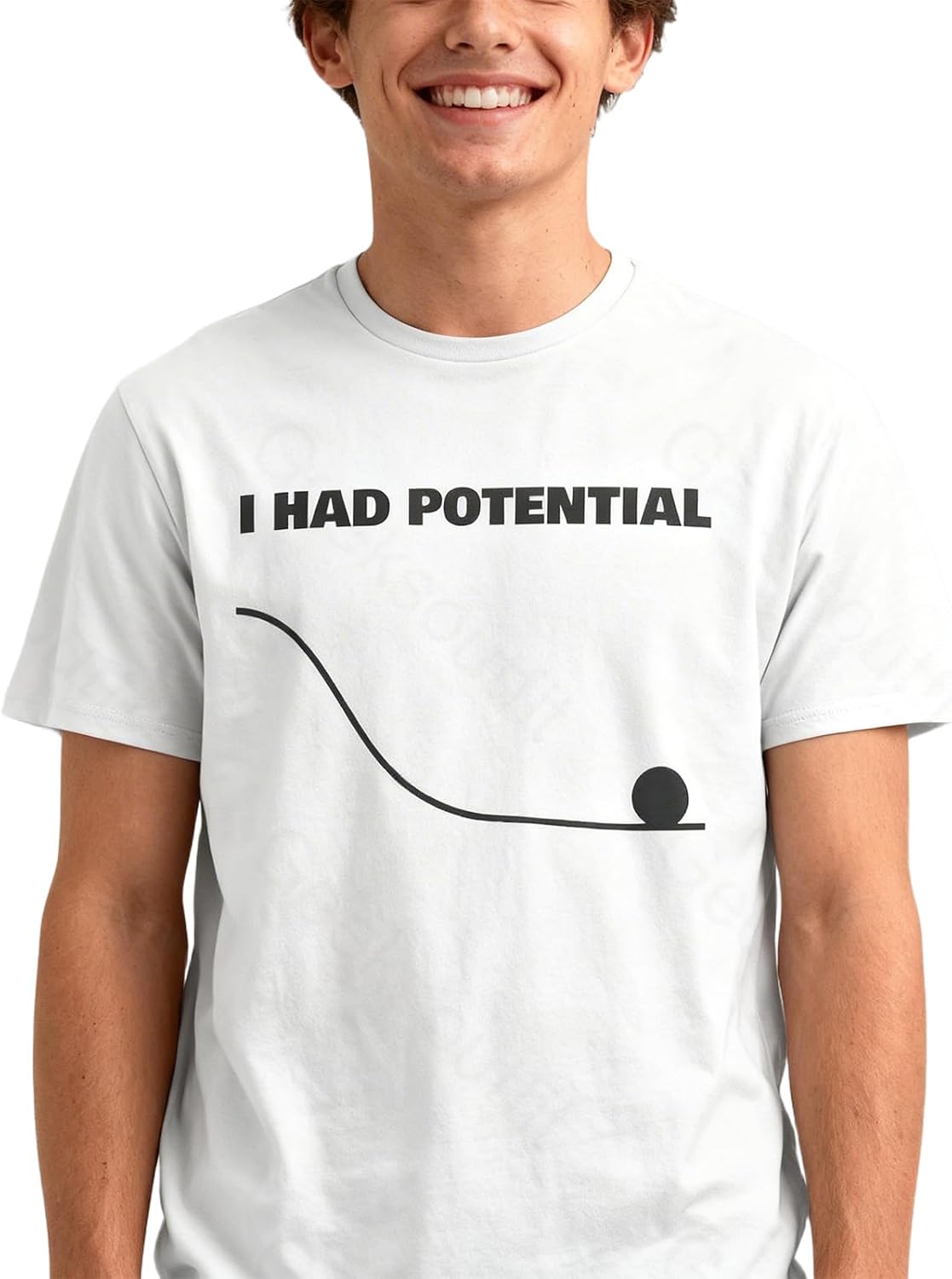I Had Potential Funny Science T‑Shirt for Men Women – Geek Physics Humor Graphic Tee, Unisex Nerd Gift Top - White