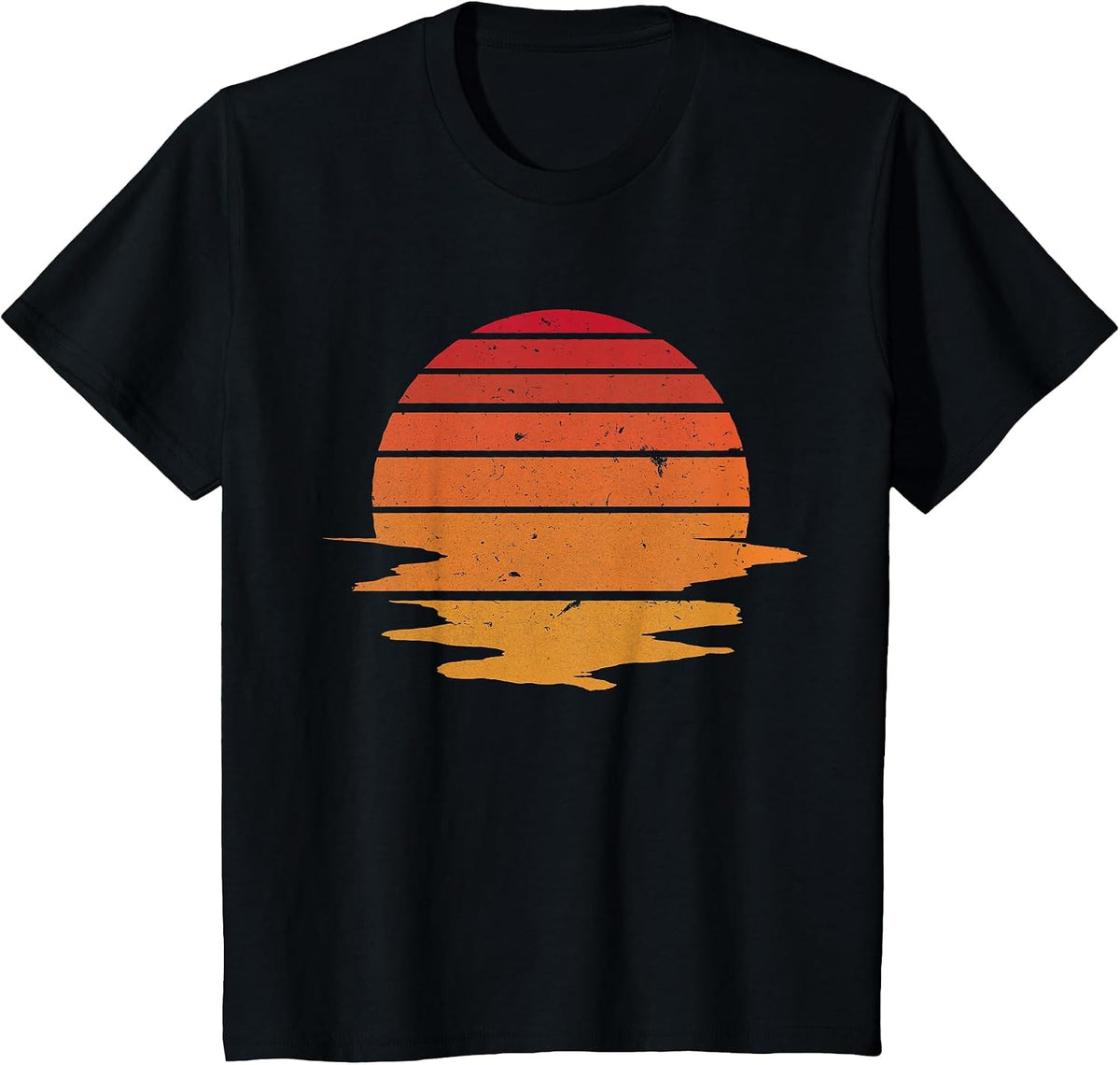 Vintage Sunset Graphic tee Shirt T-Shirt - Black