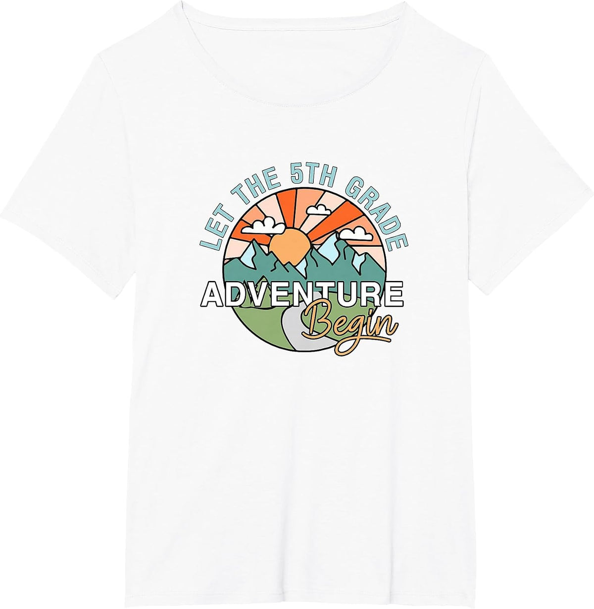 Let The 5th Grade Adventure Begin Teacher Back to School T-Shirt - White