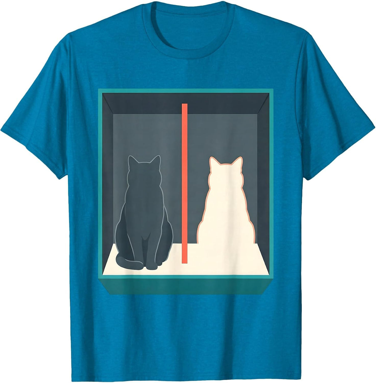Schrodingers Cat Quantum Physics Humor Science Geek Gift T-Shirt - Sapphire Blue