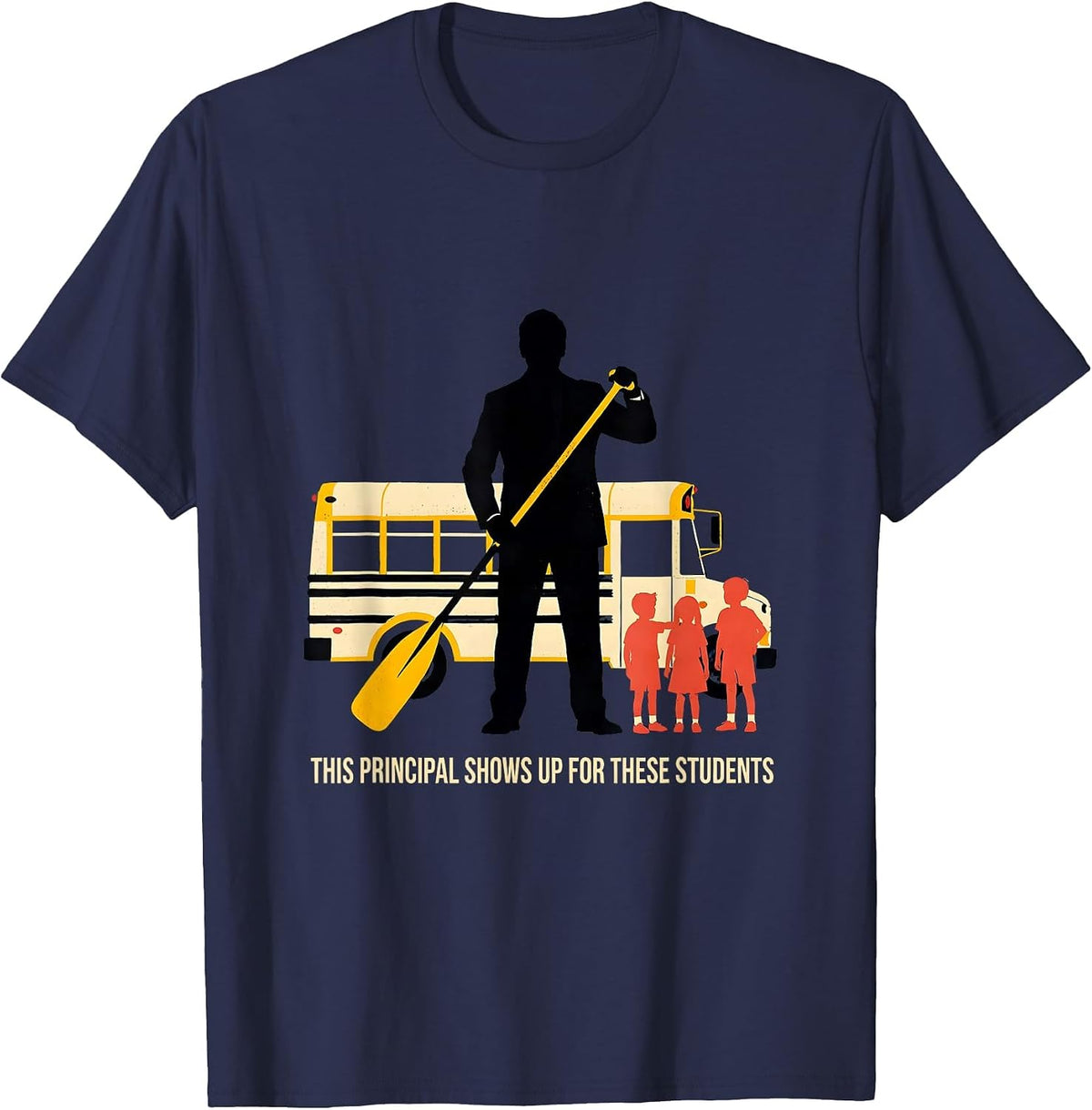 Men's This Principal Shows Up For These Students Principal T-Shirt - Navy Blue