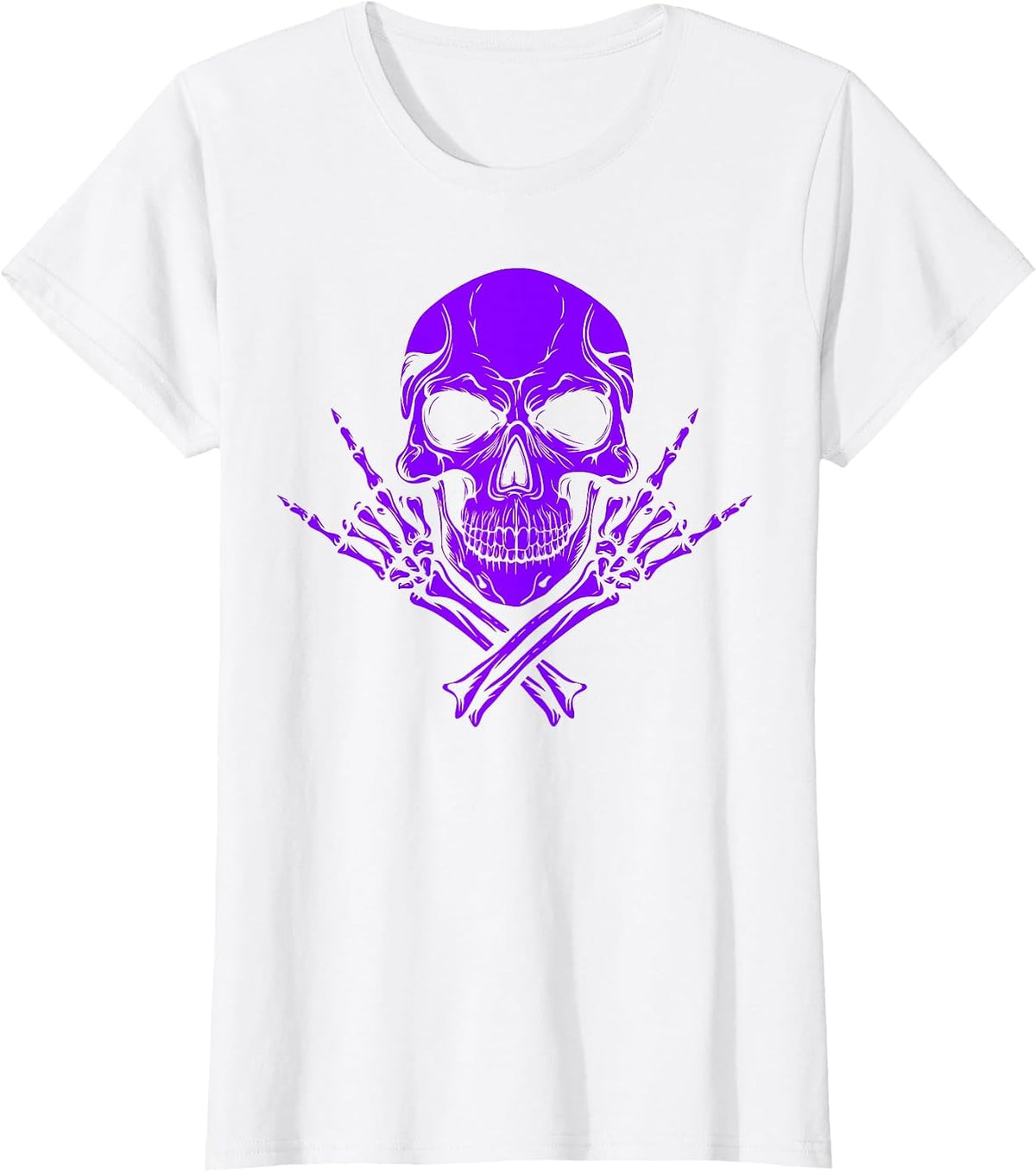 Amazing Purple Skeleton T-Shirt - White
