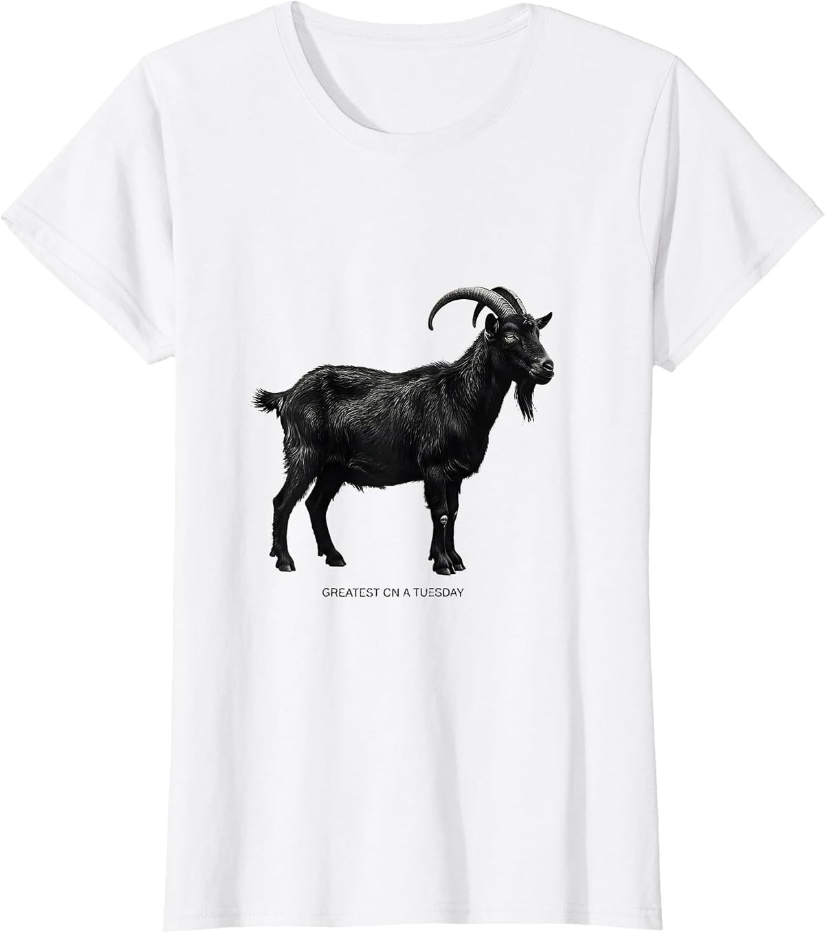 Greatest On A Tuesday Funny GOAT Sports Fan Farm Animal T-Shirt - White