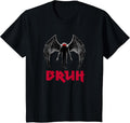 Cryptid Metalcore Heavy Metal Music Band Mothman Bruh T-Shirt - Black