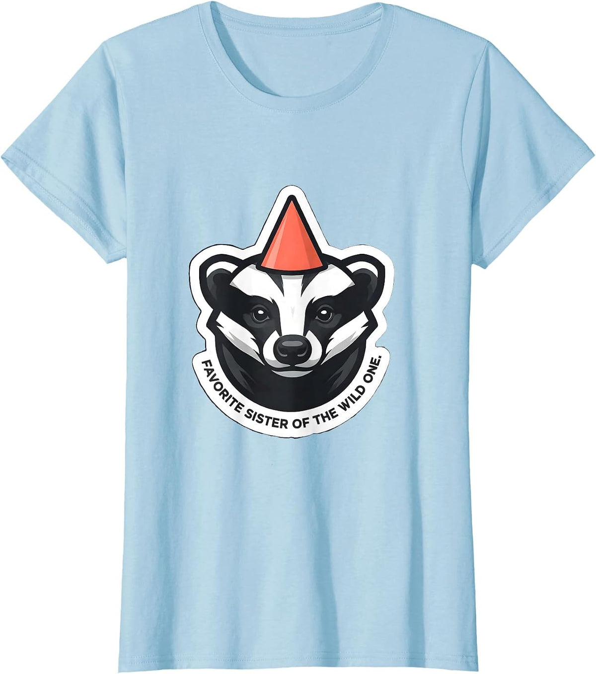 Favorite Sister Of The Wild One Whimsical Safari Party T-Shirt - Baby Blue
