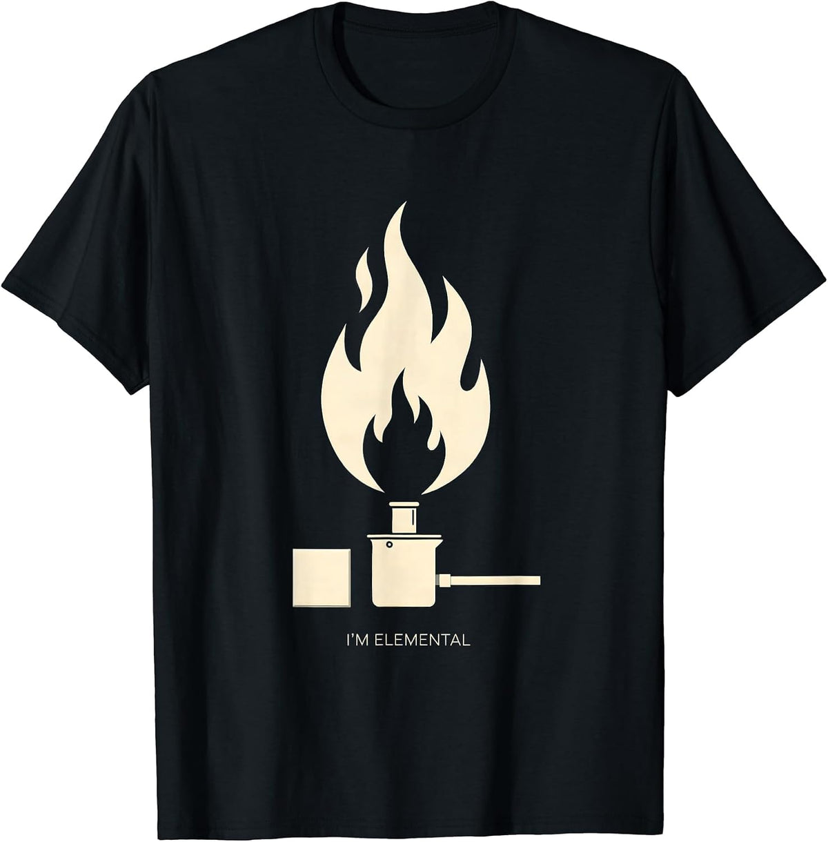 Men's I'm Elemental Silhouette Chemistry Physics Geek Humor T-Shirt - Black