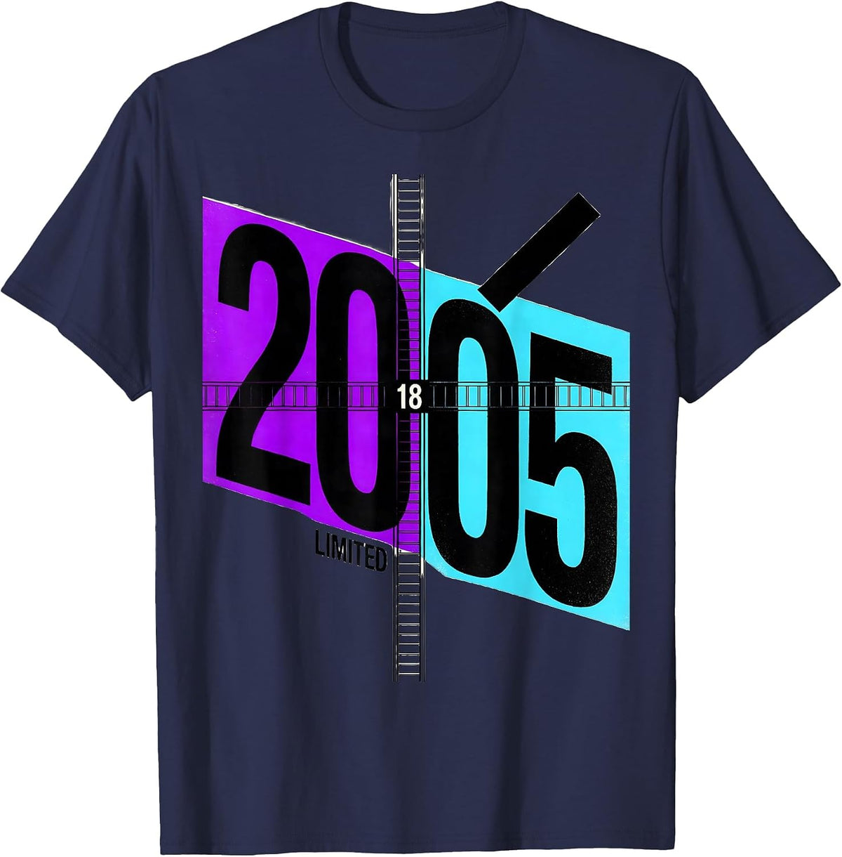 Men's 2005 LIMITED · 18 Vintage Teen Birthday Year 18th Birthday T-Shirt - Navy Blue