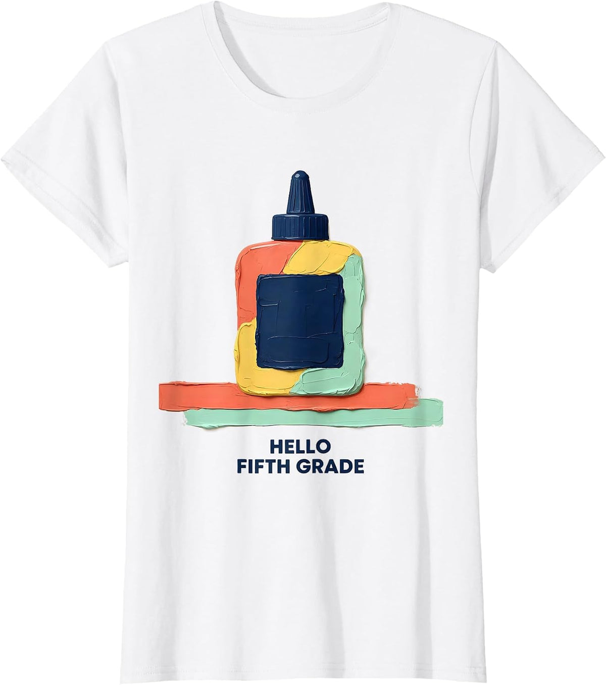 Hello Fifth Grade Cute Back To School Teacher Student T-Shirt - White