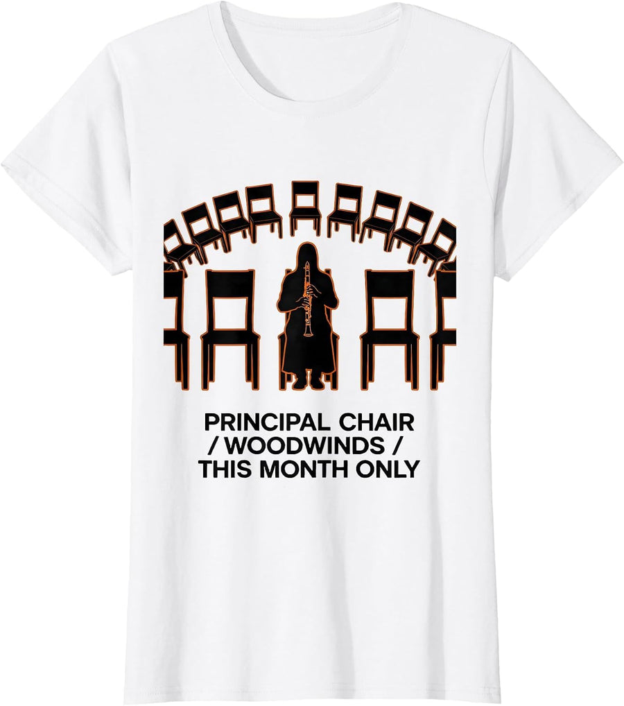 Women's Principal Chair, Woodwinds, This Month Only Halloween T-Shirt - White