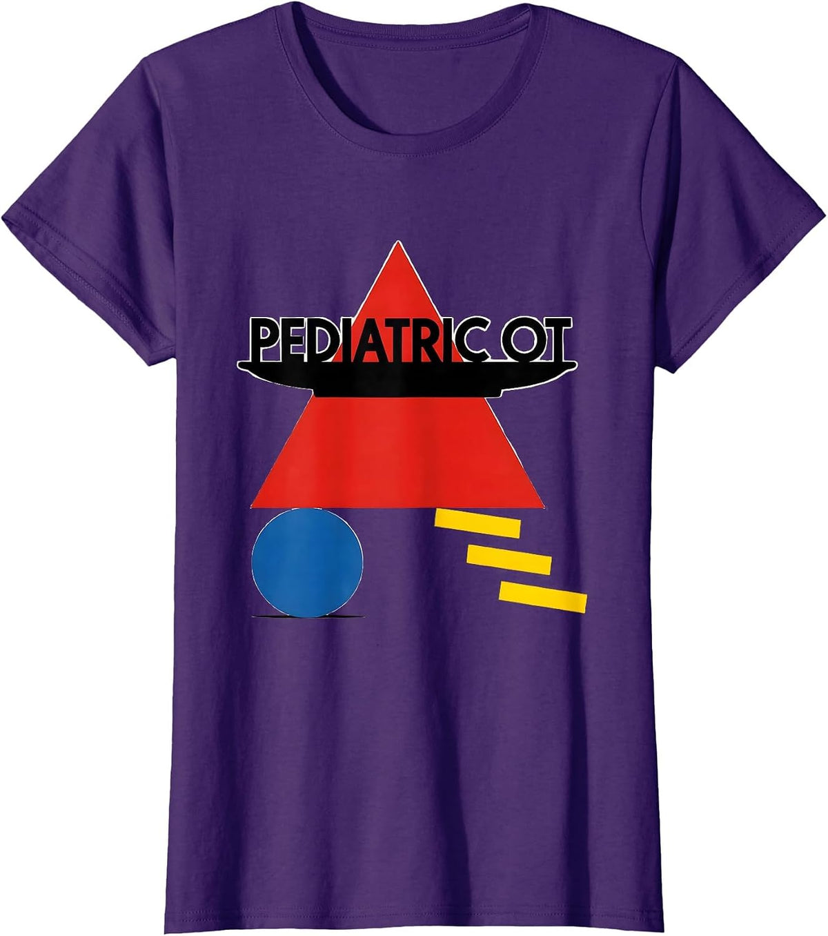 Women's Pediatric OT Bauhaus Modernist Occupational Therapist Gift T-Shirt - Purple