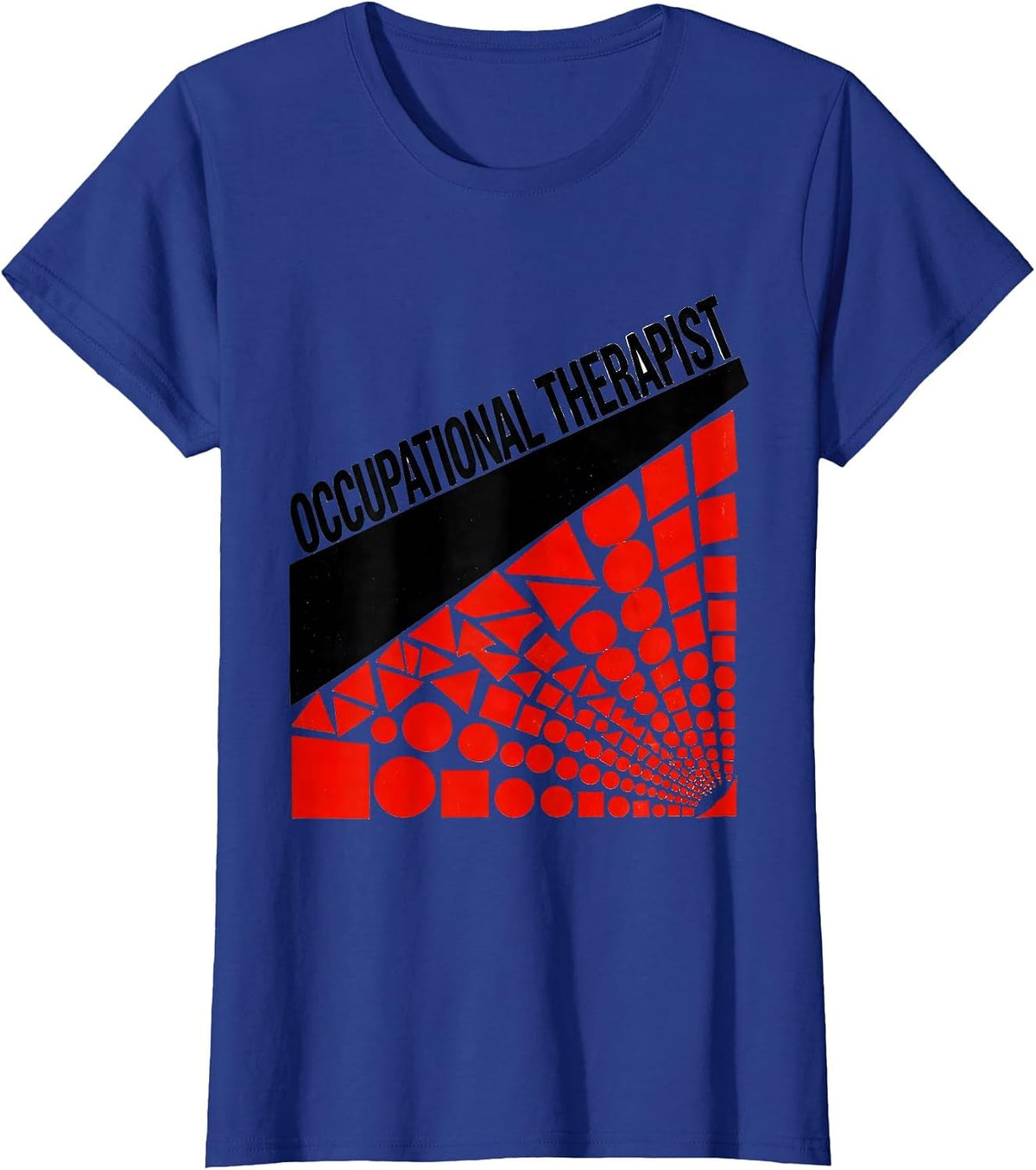 Women's Occupational Therapist Constructivist Poster OT Month Work T-Shirt - Royal Blue