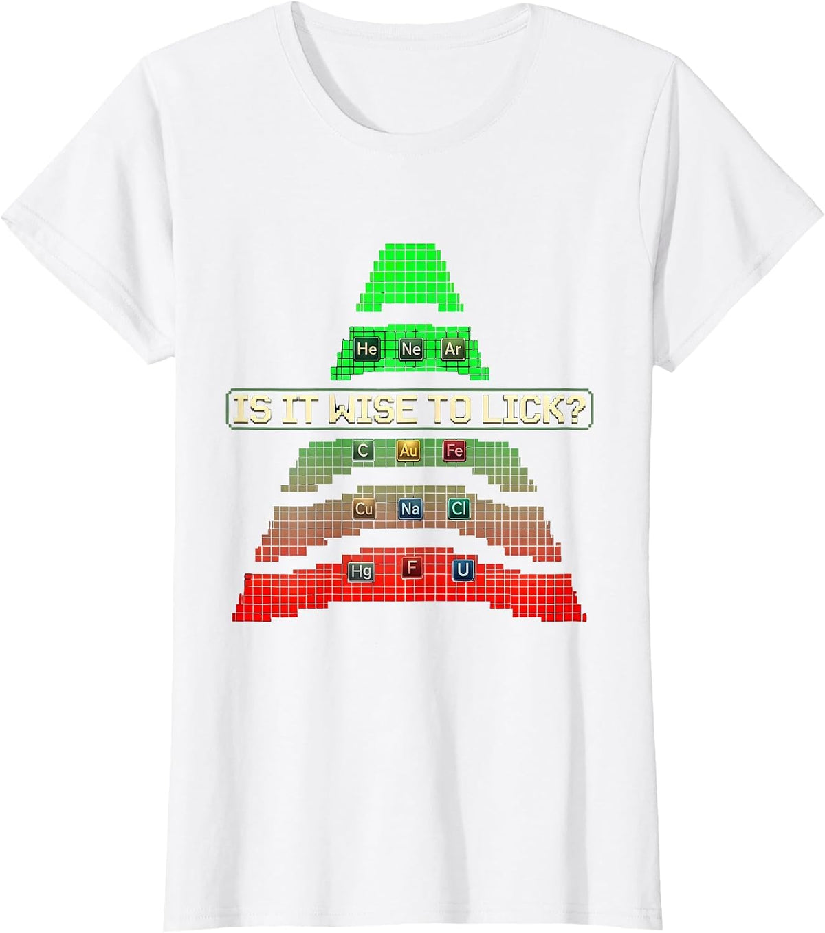 Is It Wise To Lick Funny Periodic Table Science Teacher T-Shirt - White