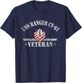 USS Ranger CV-61 Veteran Shirt Thanksgiving Veterans Day Men T-Shirt - Navy Blue